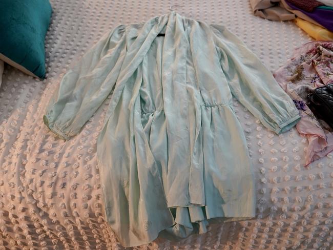 Silk Blue Marine jumpsuit made in Italy. Picture: Katrina Lezaic