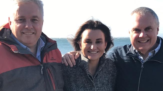 Stirling Griff, Jacqui Lambie and Rex Patrick. Picture: Helen Kempton