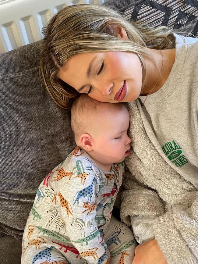 Her eight-month-old baby is called Koazy, pronounced Cosy. Picture: Instagram/@lianajadee