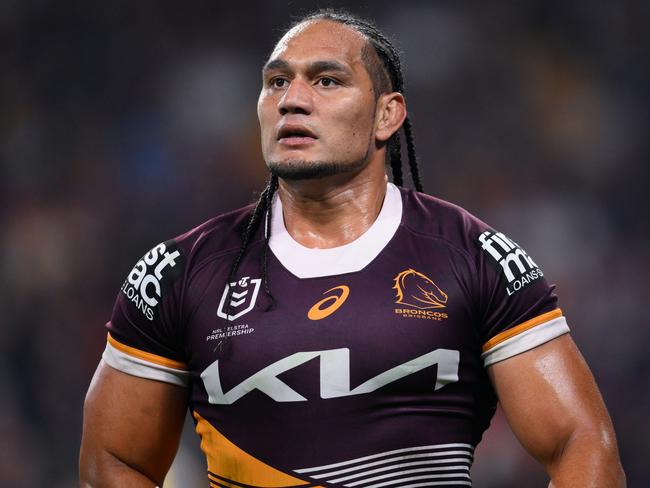 Marty Taupau has played his final game for the Broncos. Picture: NRL Photos