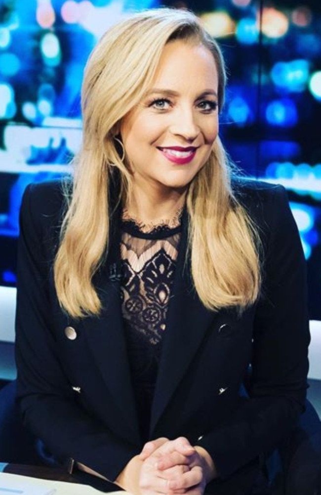 Carrie Bickmore has revealed the sneaky way she hid her bump on The Project. Picture: Instagram