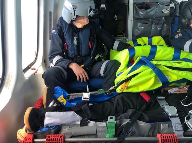 Rescue helicopter winches man from ship off Central Qld coast