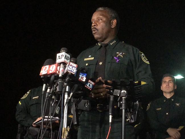 Orange County Sheriff Jerry Demings speaks at a news conference about a two-year-old boy who was dragged into the water by an alligator on the shores of Disney's Grand Floridian Resort &amp; Spa Tuesday night in Orlando. Picture: Christal Hayes/Orlando Sentinel