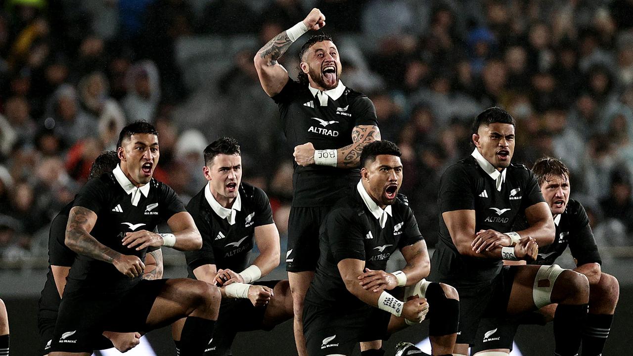 It’s the last time Perenara will lead the haka for the All Blacks. Photo by Dave Rowland/Getty Images