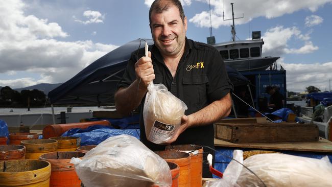 Allan Spiegel, director of Show FX Australia, preparing fireworks for New Year’s Eve in Hobart. Picture: Nikki Davis-Jones