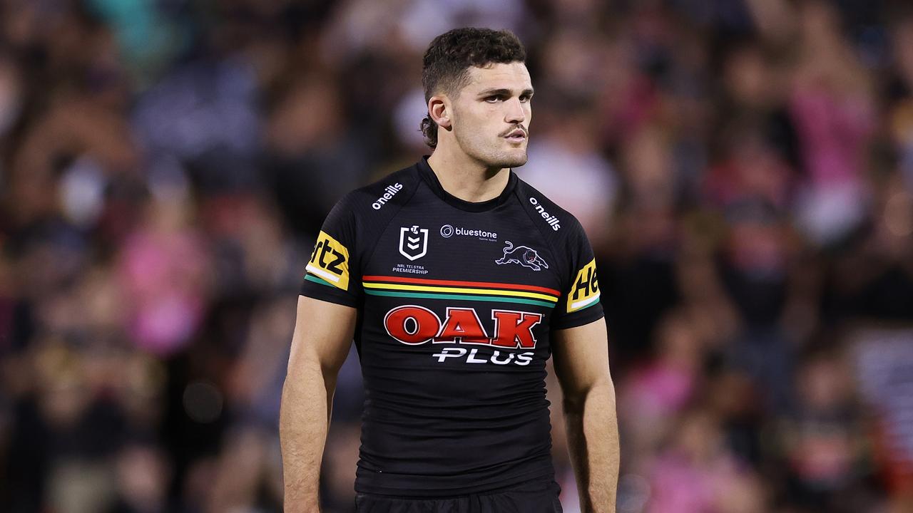 The bye has come at the perfect time for Penrith with their star halves set for scans. Picture: Cameron Spencer/Getty Images