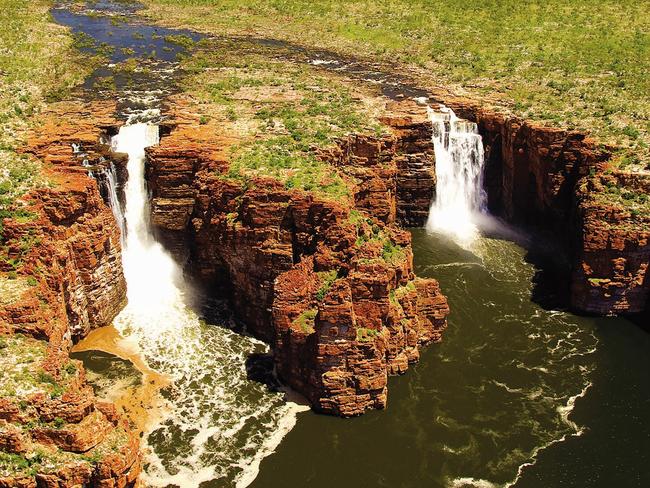 King George Falls in the Kimberley, a popular tourist attraction for scenic flights.