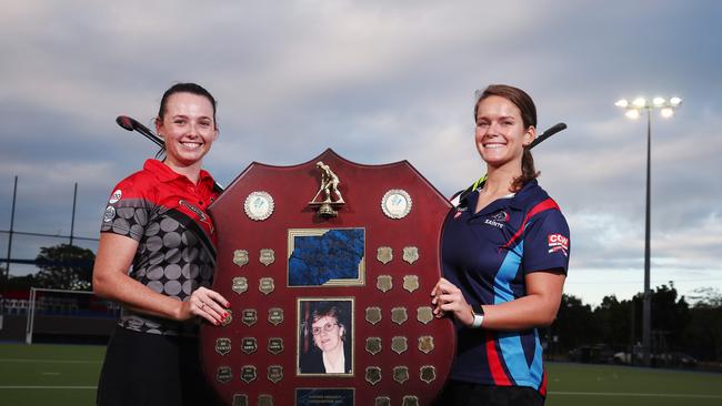 Souths' Caitlyn Whipp and Saints' Kayla Devlin. PICTURE: BRENDAN RADKE