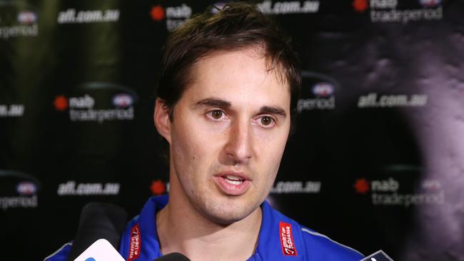 New North Melbourne GM of Football Cameron Joyce speaks during the 2015 trade period.