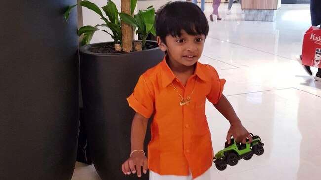 Rithish Kirushnaneethan, 4, died in a fire at his family’s Dandenong home.