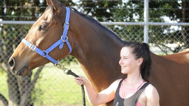 Jockey Olivia Pickering with mare Ilia.