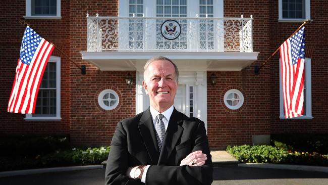 Arthur B. Culvahouse Jr at the US embassy in Canberra yesterday, having brought up 100 days as ambassador to Australia. Picture: Kym Smith