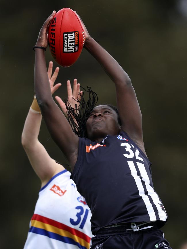 Geelong Falcons’ Rebecca Clottey has landed at Hawthorn with pick 50. Picture: Martin Keep/AFL Photos/via Getty Images