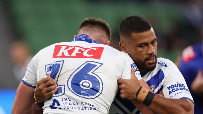 Poasa Faamausili (right). Robert Cianflone/Getty Images