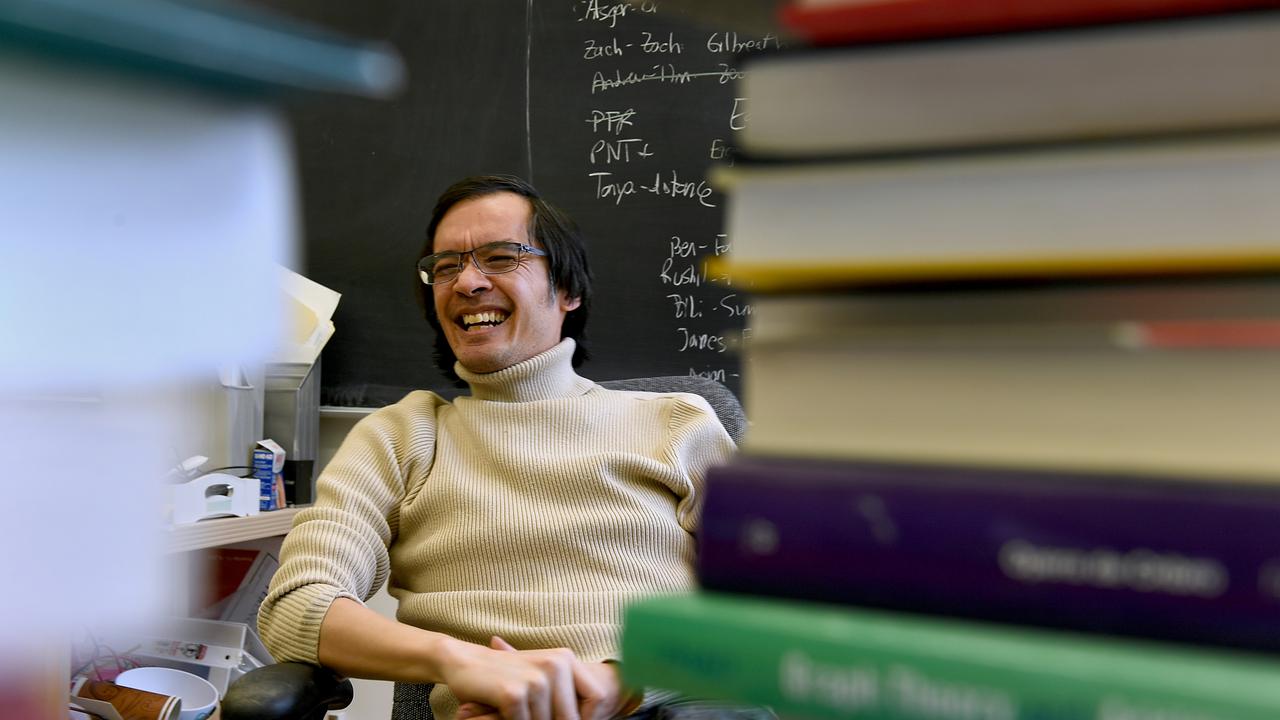 Australian mathematician Dr Terence Tao, photographed in his office at the UCLA campus in Los Angeles. Picture: Coleman-Rayner