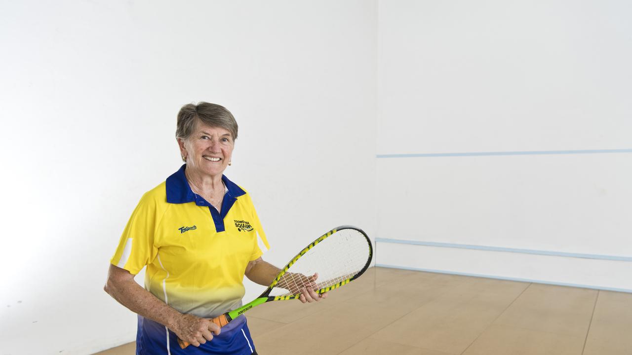 Former Toowoomba Squash champion Robyn Prentice back on court at Toowoomba Squash last Saturday. Picture: Kevin Farmer