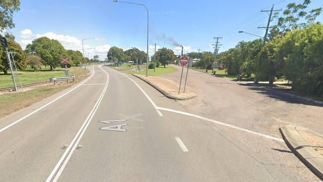 A semi-trailer crashed into a parked truck in Home Hill this morning blocking the Bruce Highway, near Seventh Ave. Picture: Google Maps.