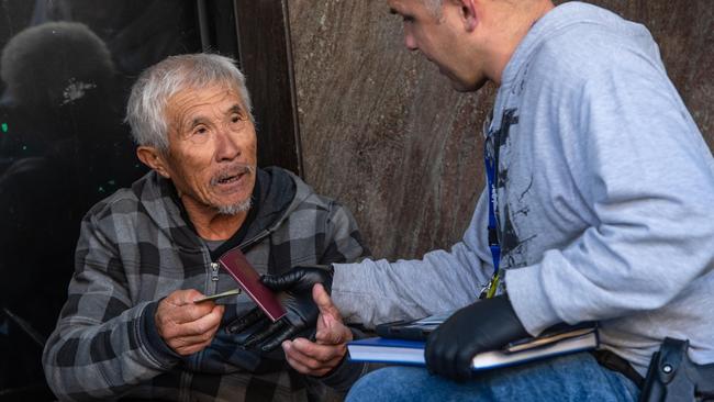 Police found Chinese passports on the beggars. Picture: Jason Edwards