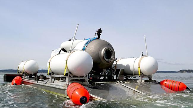 The Titan submersible is towed to a dive location in Everett, Washington Picture: AFP.