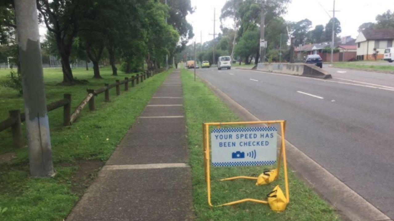 Mobile speed camera signs will return to NSW. Picture: Supplied