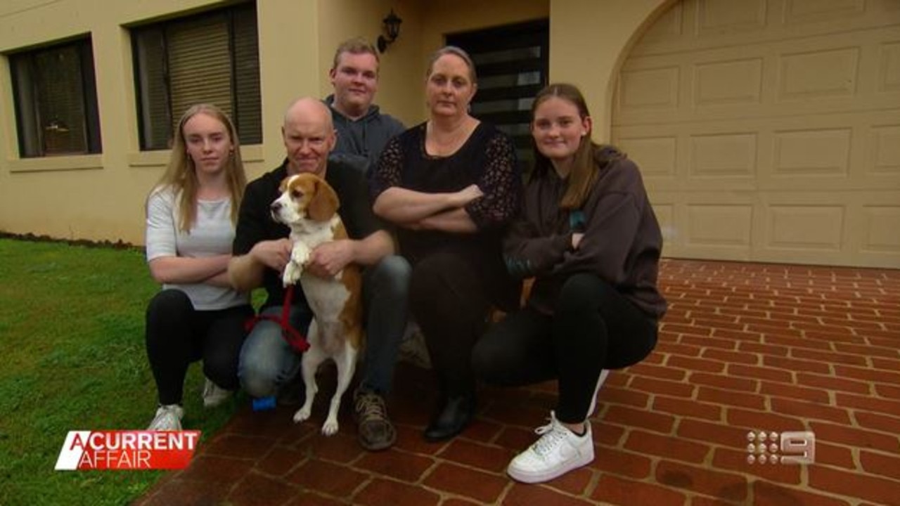 The Cowley family claims they are being evicted from their rental home for complaining too much. Picture: A Current Affair