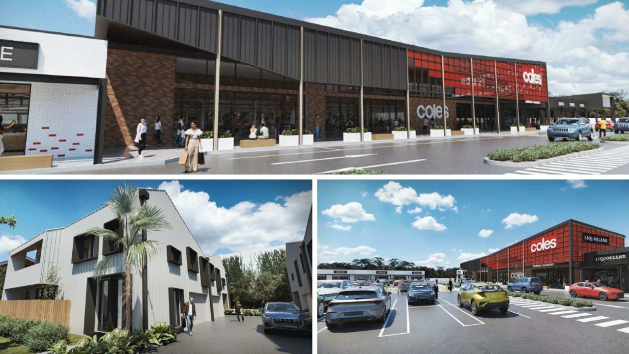 Renders by ThomsonAdsett of the now approved townhouse and shopping centre development at the former Bunnings site on Yaamba Rd in North Rockhampton.