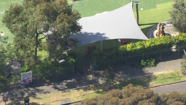 The children were reportedly sitting on a bench at the time of the incident. Picture: ABC