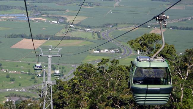 The cableway — flying again as a Gold Coast tourist project.