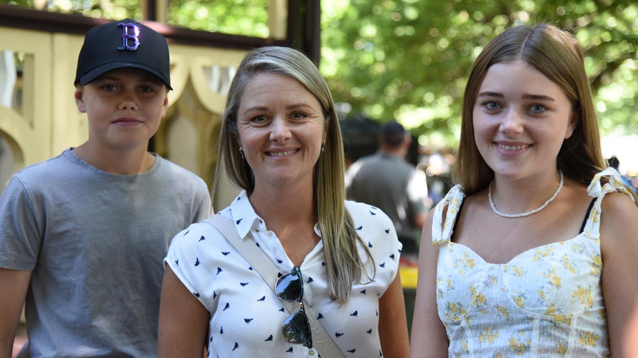 Jacob, Skya and Lily Champion at Day 3 of Launceston Festivale 2023. Picture: Alex Treacy