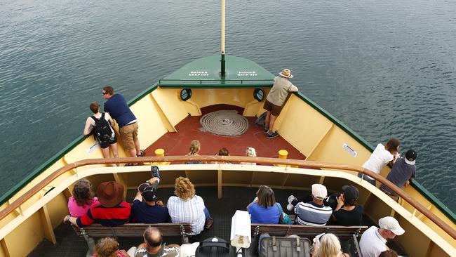 On board the Queenscliff Manly Ferry. Picture: Bradley Hunter