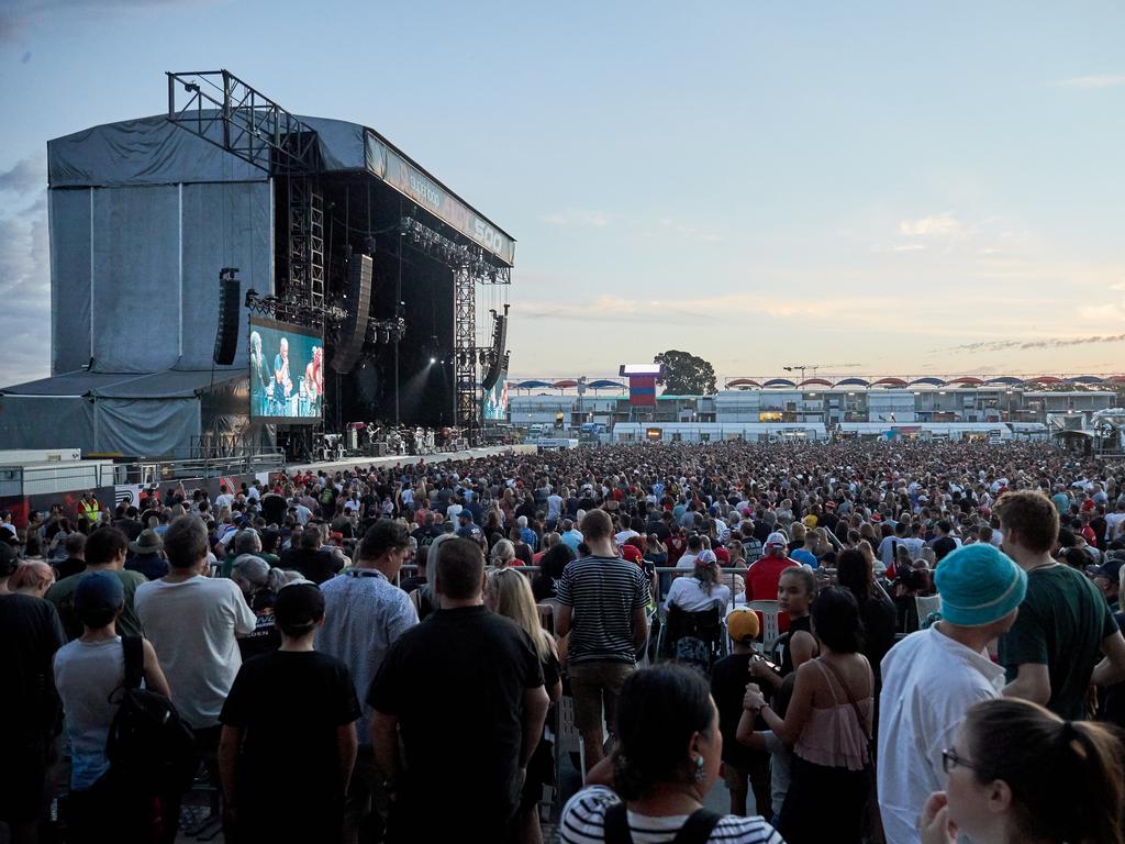 Crowd awaiting the Red Hot Chili Peppers in 2019. Picture: Matt Loxton