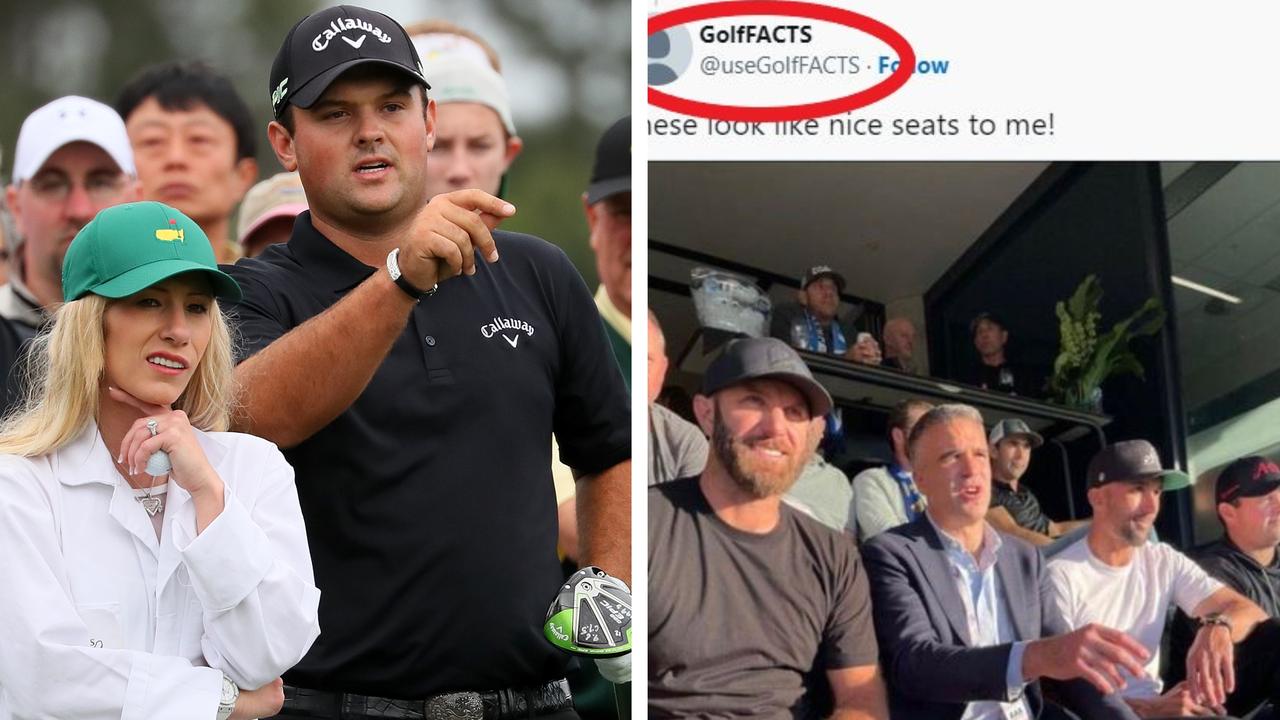 Patrick Reed and wife Justine in Twitter storm after AFL game - Sporterm