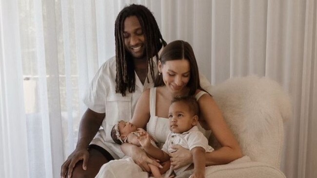 Nic Naitanui and his adorable family. Photo: Instagram, @brittanybown.