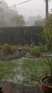 Hail hits Cooroy hard