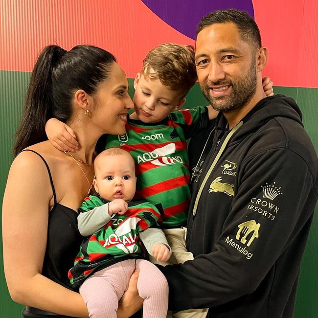 Zoe and Benji Marshall with baby Ever and her brother Fox. Picture: Instagram