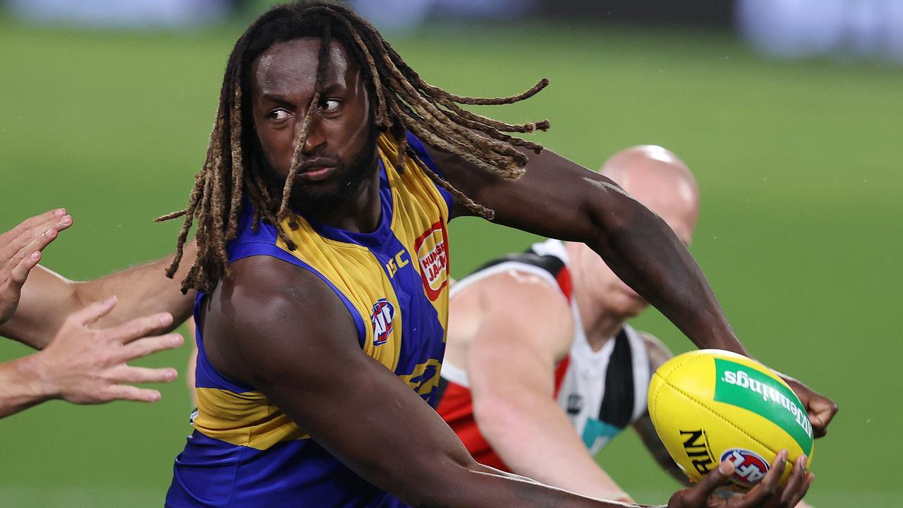 Nic Naitanui’s fitness and form could shape West Coast’s fortunes in 2021. Picture: Michael Klein