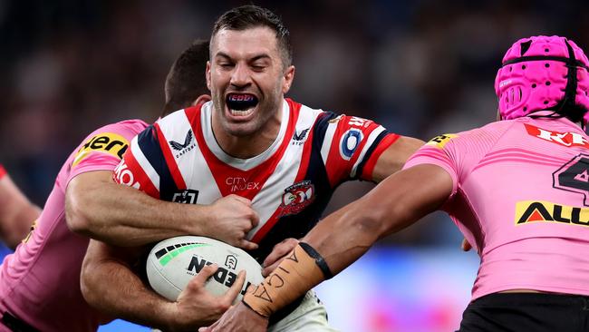 James Tedesco is being challenged for his spot by Joey Manu. Picture: Getty