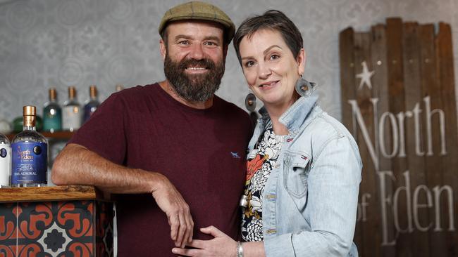 Gavin Hughes and Karen Touchie, whose Stony Creek farm distillery near Bega could be eligible for the grants. Picture: Jonathan Ng