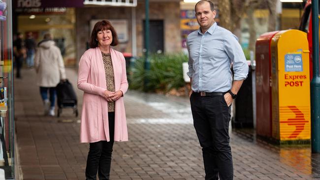 Lake Macquarie Mayor Kay Fraser and Council's Manager Assets Brendan Callander. Supplied.