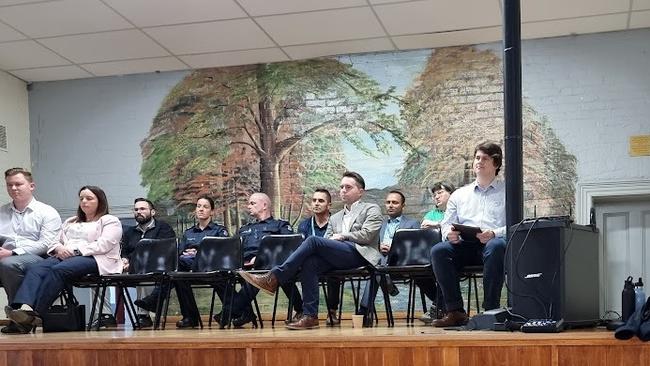 The panel of presenters at the Somerville community meeting on youth crime. Picture: supplied