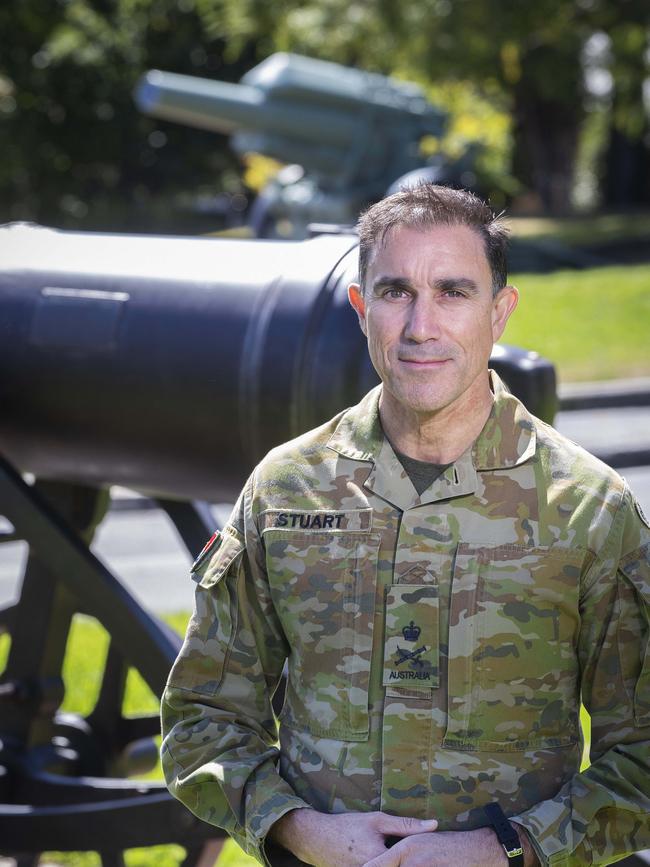 Chief of Army, Lieutenant General Simon Stuart at Anglesea Barracks, Hobart. Picture: Chris Kidd