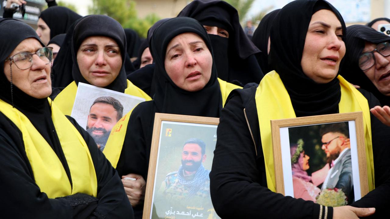 A funeral for the brothers and Ms Hammoud was held on Wednesday. Picture: AFP.
