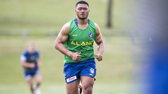 Parramatta Eels rookie forward Stefano Utoikamanu. Picture: Benjamin Cuevas