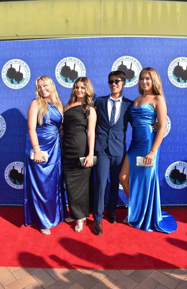 Jasmine, Lily, Jasper and Claudia at the Sunshine Beach State High School formal 2024.