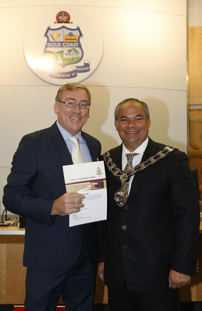 Councillor Peter Young and Tom Tate. Photo: Jerad Williams