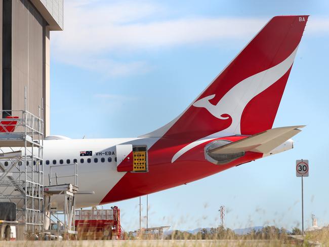 QANTAS at Brisbane airport. Photographer: Liam Kidston.