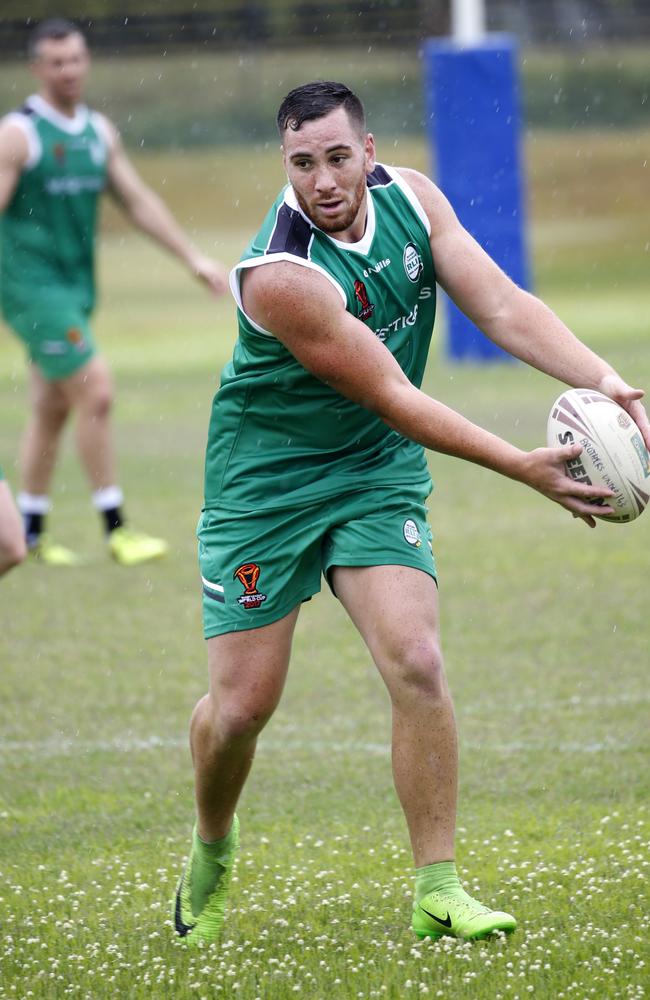 Michael Morgan trains with the Ireland rugby league team. Picture: Anna Rogers