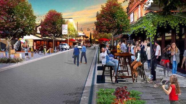 An artist’s impression of the revamped King William Rd.