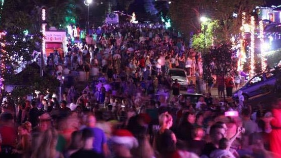 Crowds at Candy Cane Lane in Upper Coomera back in 2016