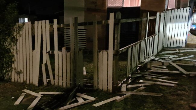 Crime spree in Goodna on Monday night with homes extensively damaged. Source: Facebook